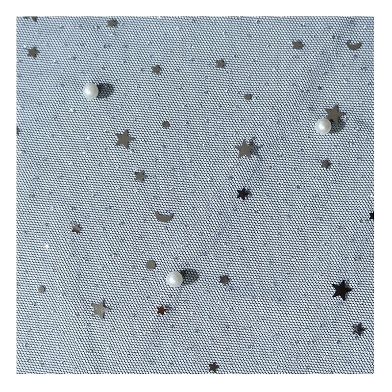 Fabricantes de suministro de estrellas pulverizadas polvo perlas multicolor falda de verano para mujeres tela de niñas