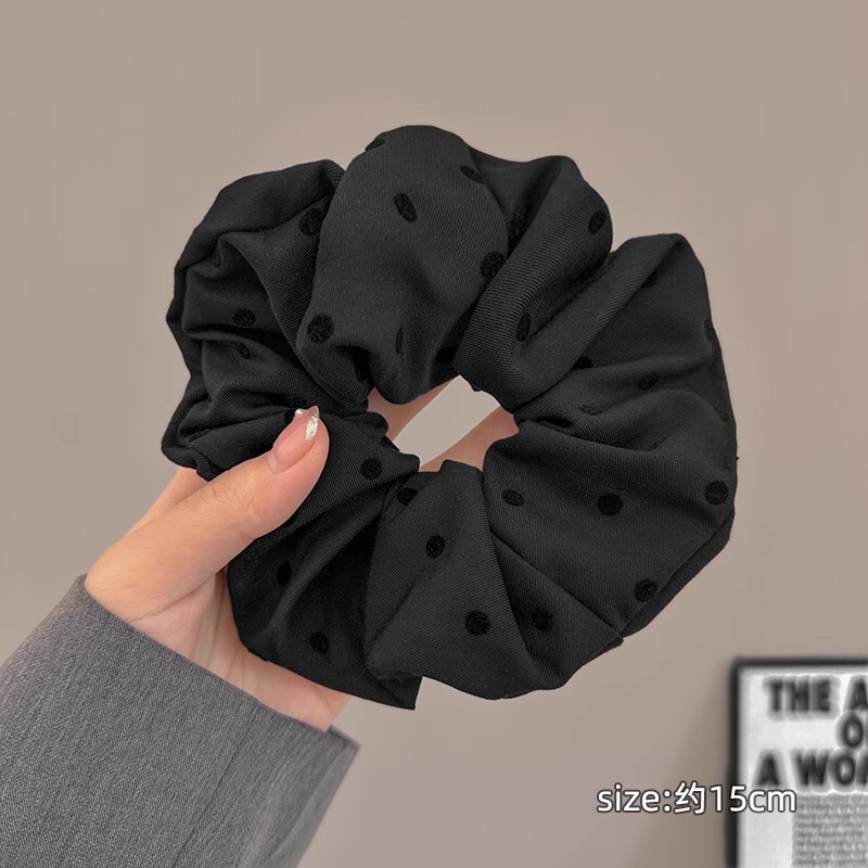法式温柔大肠发圈女高级感扎发头绳小众百搭发绳慵懒风低马尾发饰|undefined