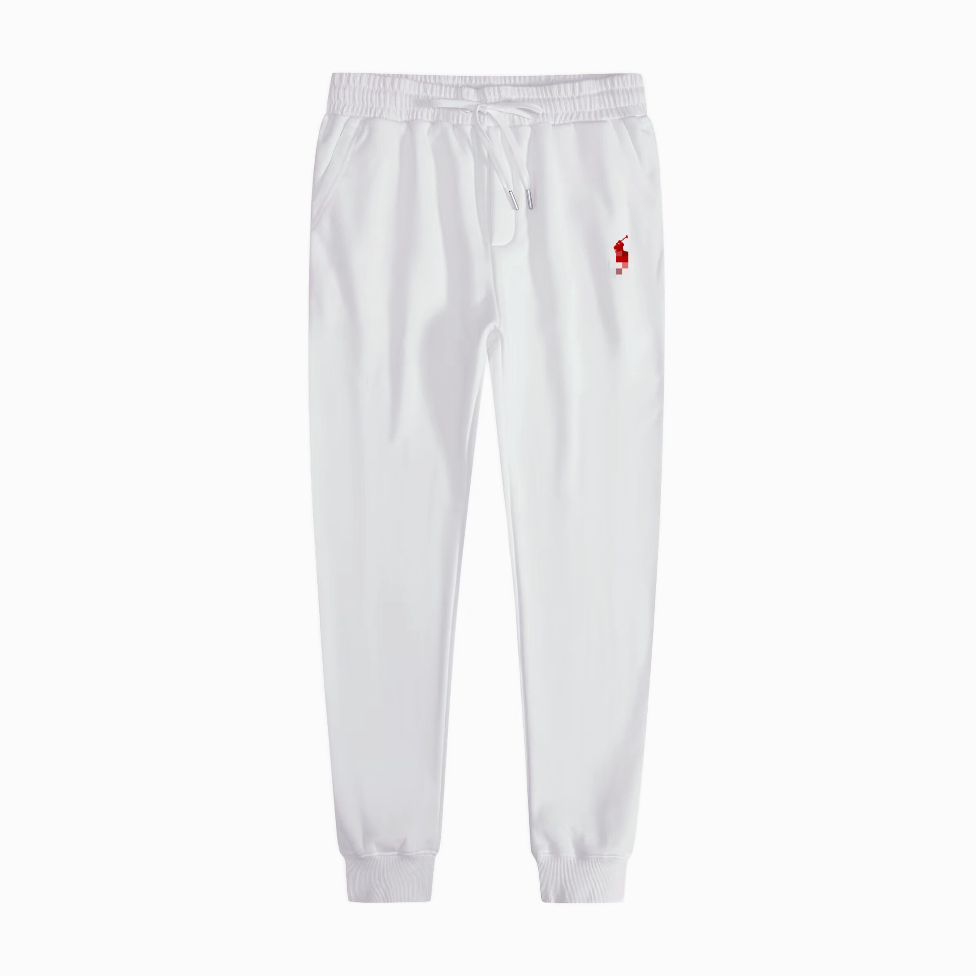 White pants-red label