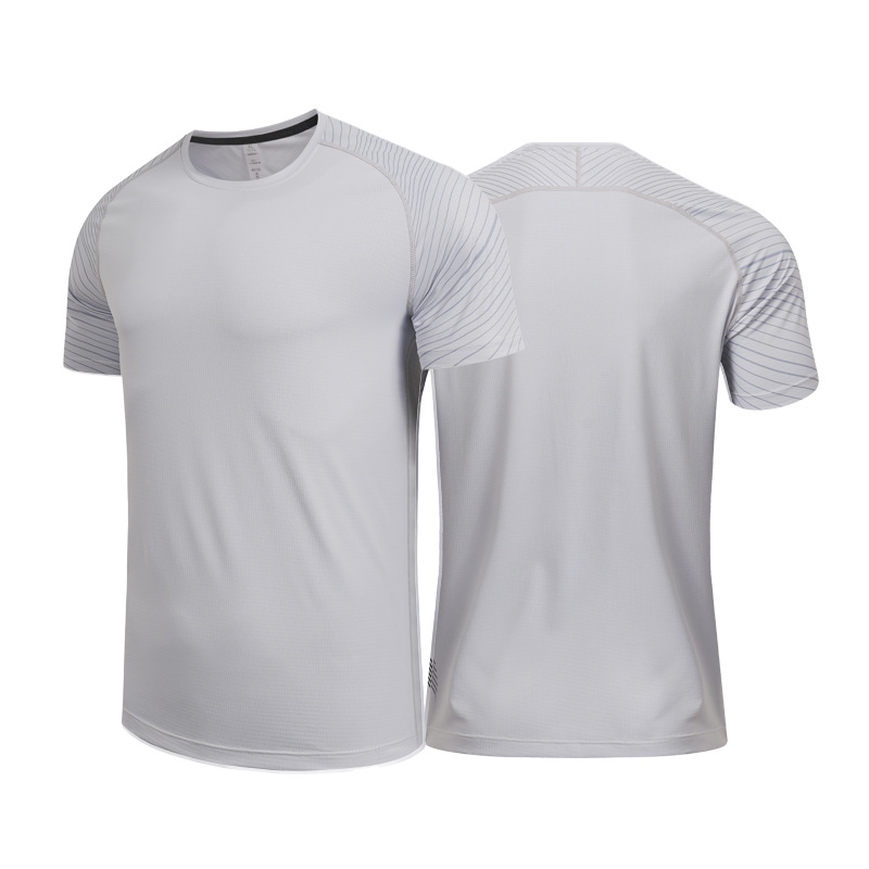 Dijia nueva camiseta de secado rápido ropa deportiva de secado rápido ropa de entrenamiento de baloncesto de manga corta para hombres Top de seda de hielo