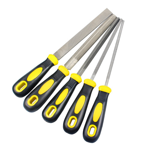 File grinding tool set alloy woodworking tool triangular file with medium teeth and fine mesh small semi-circular fitter file