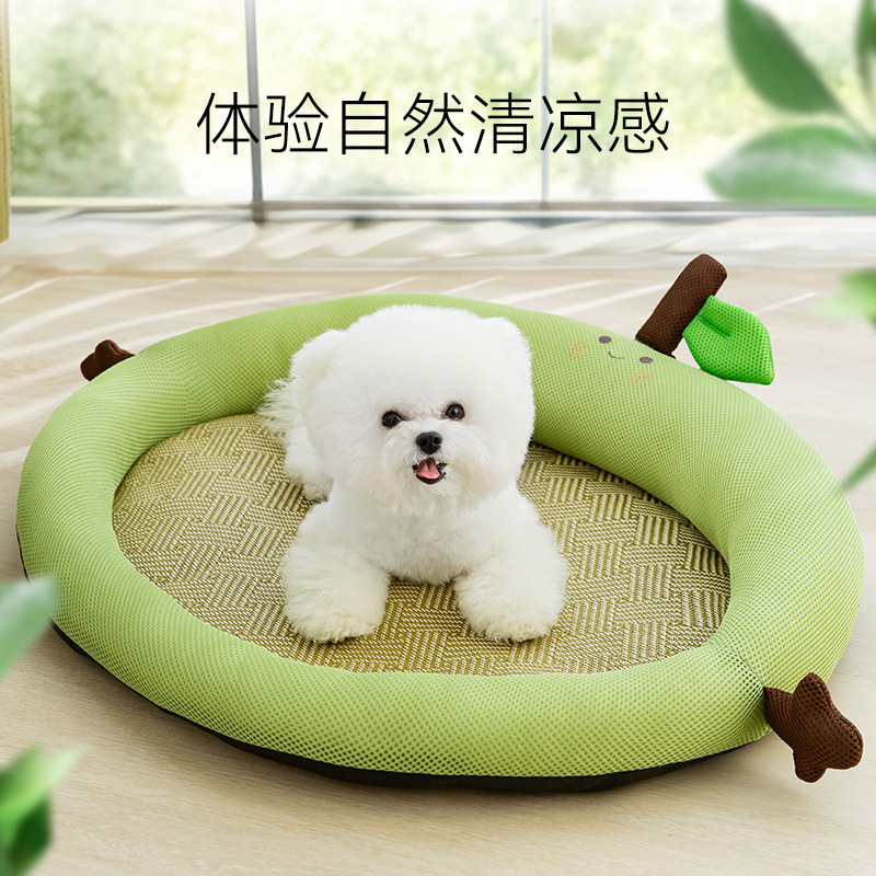 Linda primavera y verano aguacate respaldo perrera gato estera para gatos nido para gatos peluche bichón mascota estera fresca