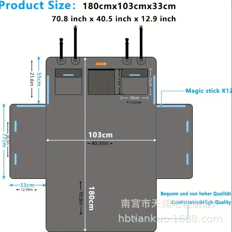 Car Trunk Pet Mat, Waterproof and Non-Slip Mat for Car Trunk, Car Rear Trunk Mat