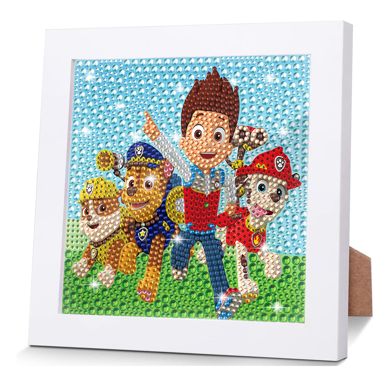 Diamante dibujo equipo de gran trabajo puzzle juguetes de cristal taladro diy material manual paquete pegatinas para niños al por mayor