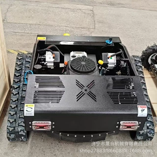 出口版坡地开荒山地果园用打草碎草机现货 履带式遥控割草机