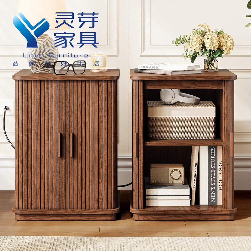 Comercio exterior transfronterizo Amazon móvil de rollo de rejilla gabinete de mesas de cabecera de cama sala de estar simple sofá lado de varias mesas de almacenamiento