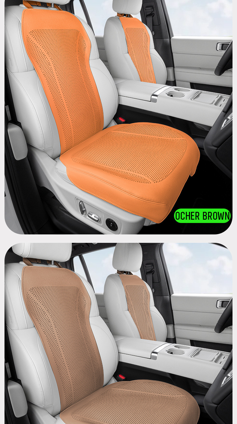 Amazon's Best-Selling All-Season Leather Car Seat Cushion, Ventilated and Breathable Thin Car Interior Seat Cushion