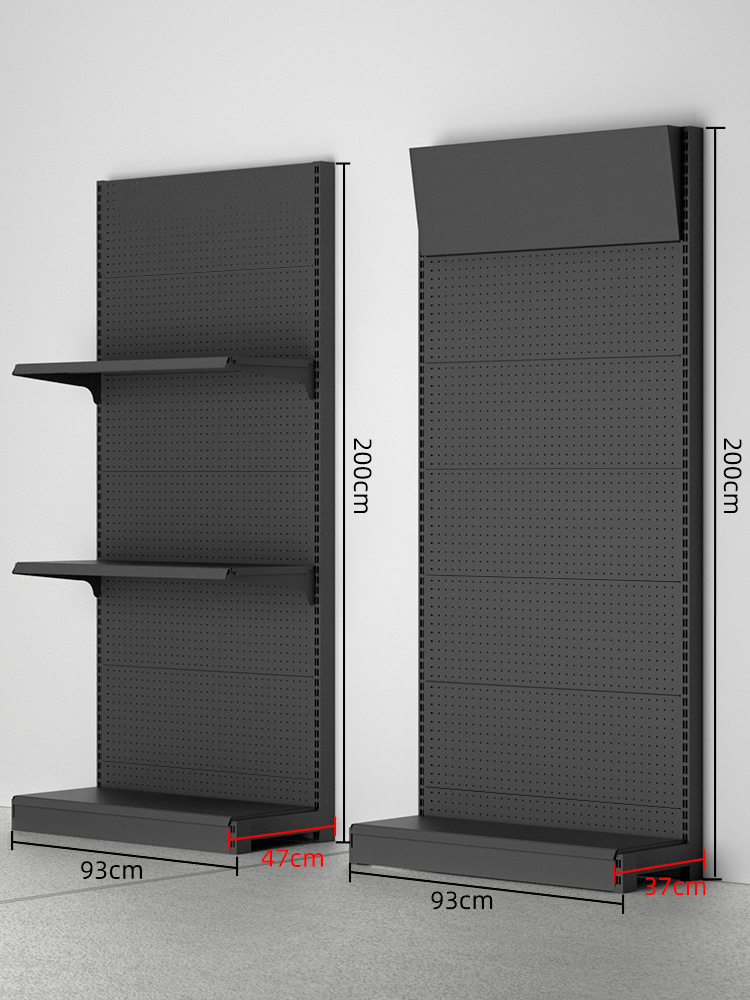 Estantes de tablero de agujero, estantes negros, accesorios de estante, accesorios de estante de herramientas de hardware de supermercado, estantes de exhibición de tablero de metal de pared image 5