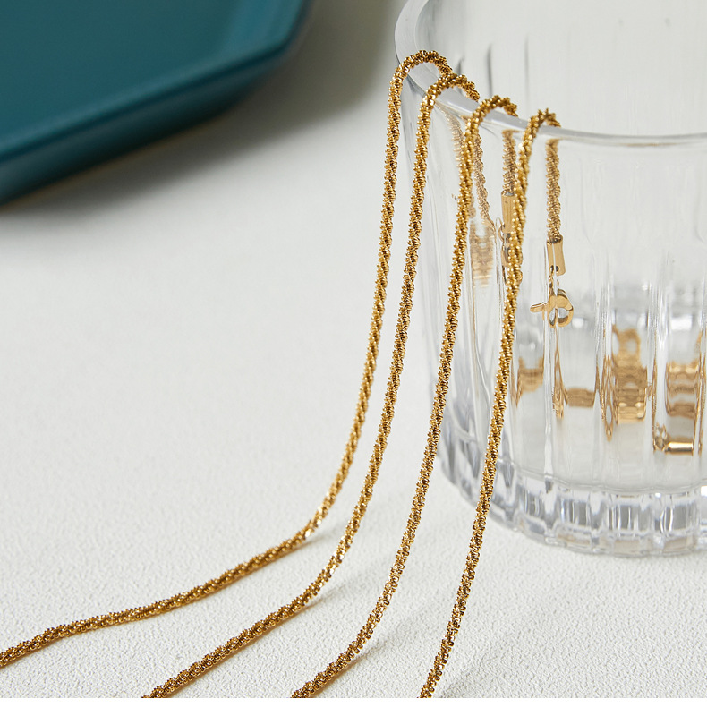 6g Weight Jewelry Set Classification Necklace + Jewelry Quantity Casual Occasion Titanium Steel Material Solid Color Pattern Women's Gender Plating Design Simple Style Style Wholesale Jewelry Simple Style Solid Color Titanium Steel Plating Jewelry Set 12