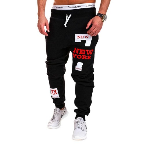 Wish Hot Selling AliExpress Sports Trousers with Digital 5 Print Design Men's Casual Sports Trousers