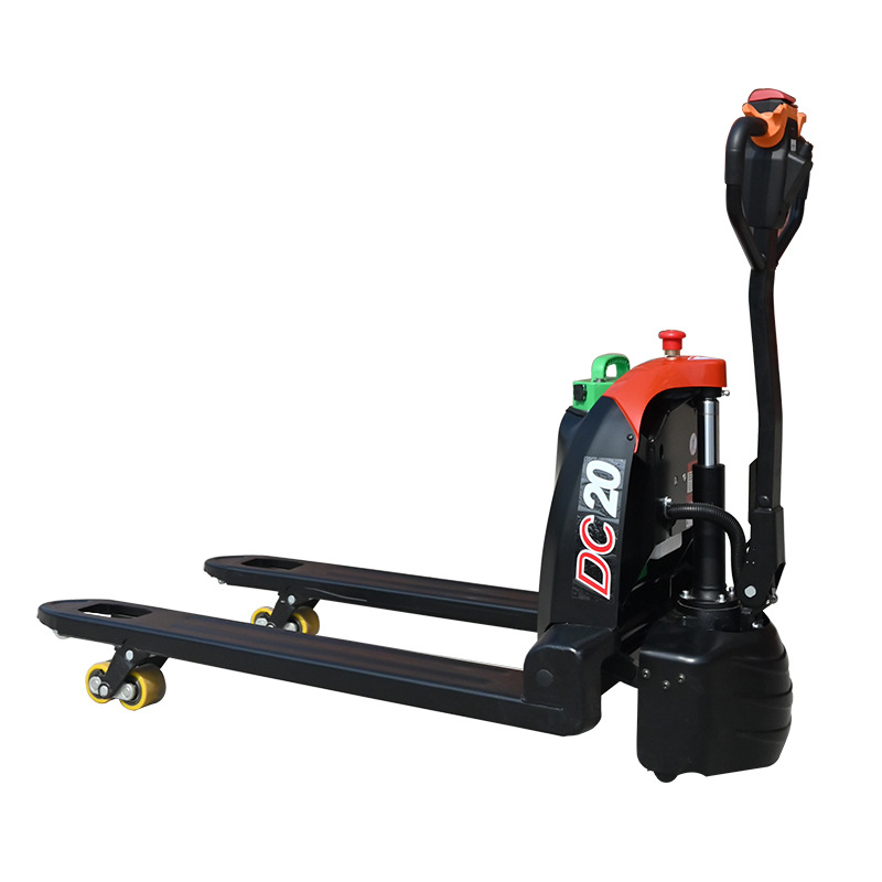 Camión elevadora eléctrica de litio de 2 toneladas caminante, carretilla elevadora hidráulica, bandeja de baterías, carretilla elevadora eléctrica, carretilla elevadora de buey