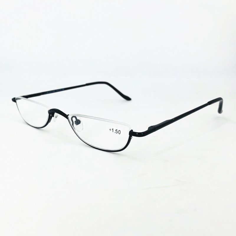 遠近両用老眼鏡、女性用半円形老眼鏡、折りたたみ式携帯用メタルフレーム老眼鏡、高齢者向け|undefined