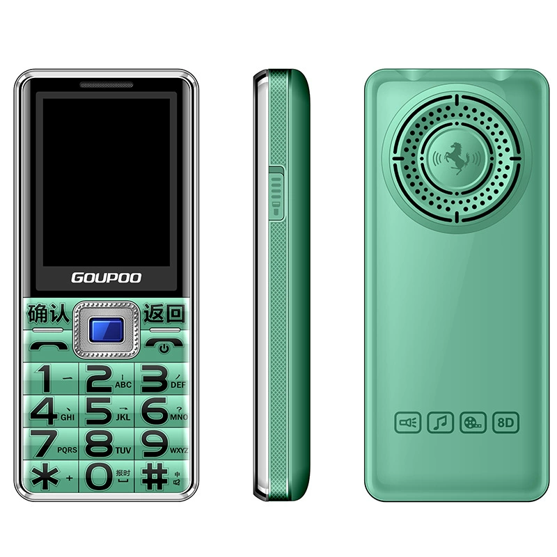 Big extra-long mobile phone for elderly, support function for all network communication standards, 4G, G5, 5G, wide screen