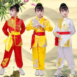 武术服装太极拳儿童表演服装跳舞演出服中国功夫表演服训练打鼓舞