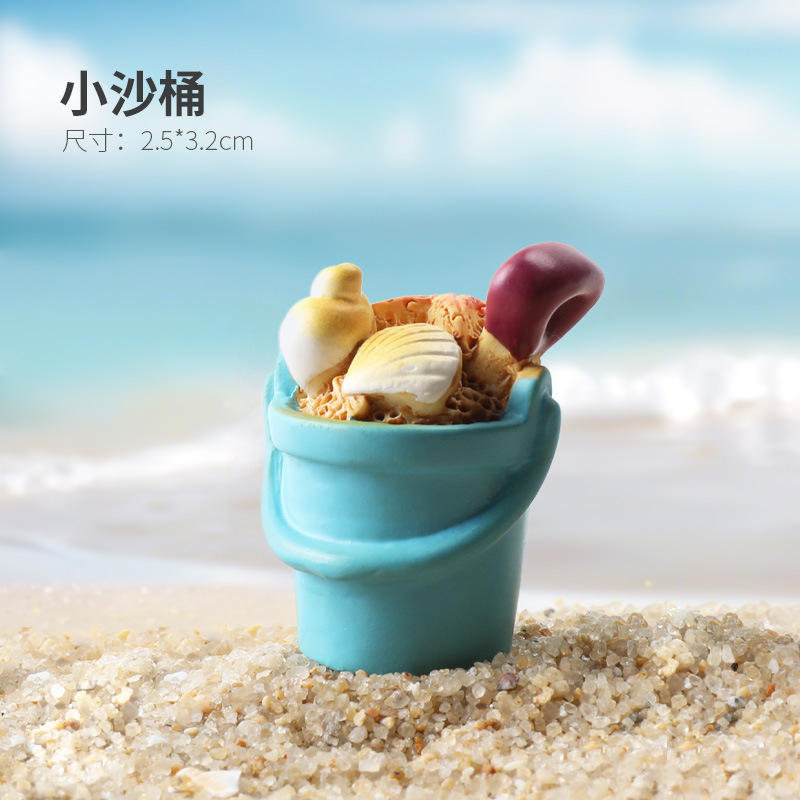 Pecera Micropaisaje Simulación de paisajismo Dibujos animados Paquete de coral Coconut Beach Montaña Esquivar Decoración de la casa