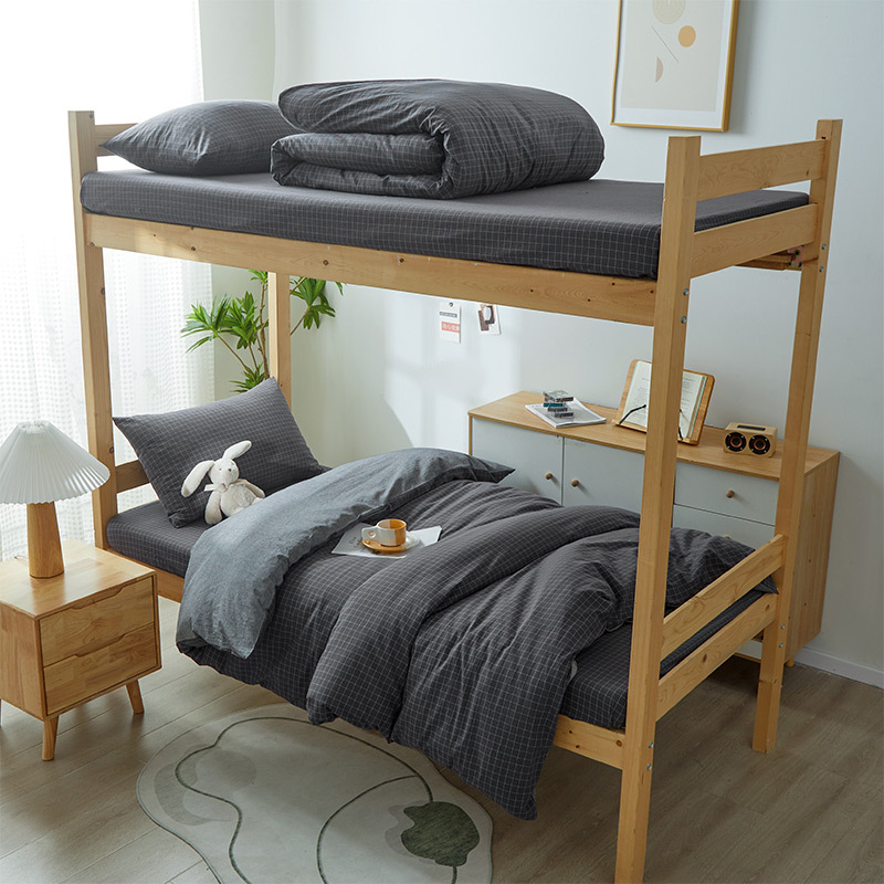 Al comienzo de la temporada escolar, ropa de cama de tres piezas para dormitorios de estudiantes universitarios de algodón de clase A, sábanas generales y fundas de edredón se pueden lavar a máquina