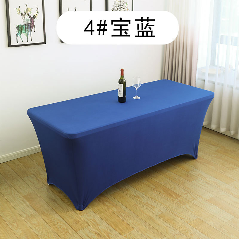 Cubierta de mesa elástica americana 4FT6FT para actividades de boda al aire libre Cubierta de mesa de cóctel de comercio exterior blanca y negra elástica rectangular