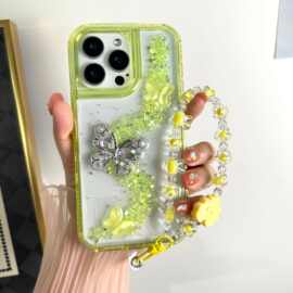 南美新品适用HonorX9D蝴蝶配件滴胶X7DPC框染色X6C链条手机壳