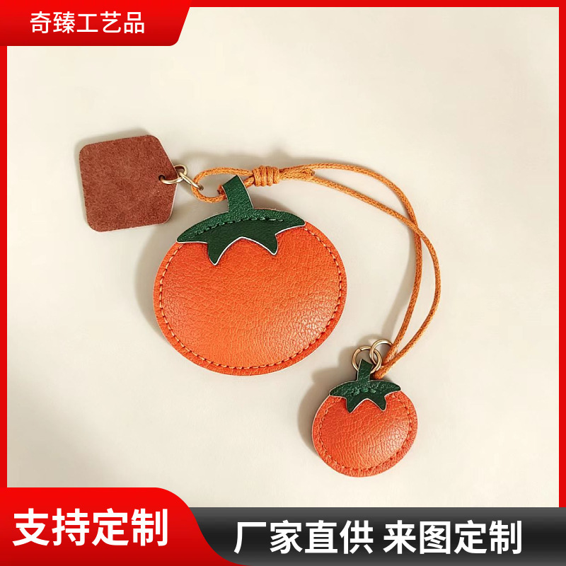Pvc Persimmon Keychain Creative Simple Persimmon Keychain Accessory Bag Pendant Small Gift Customization