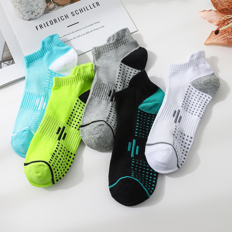 Socks Men's Cross-Border Sports Socks Men's and Women's Short Socks Feather Outdoor Running Sweat-Absorbent Breathable Mesh Socks Amazon