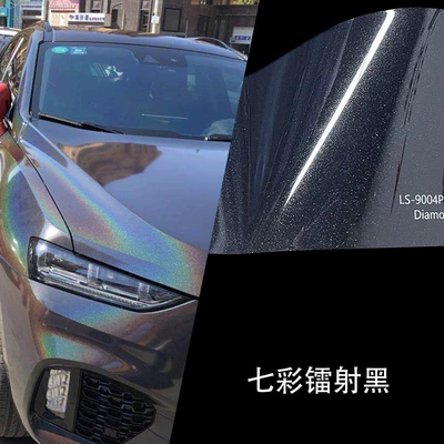 Gray Color Changing Film Pearlescent Color | Auto Color Change Film - colorful-laser-black-15217m-paper-base