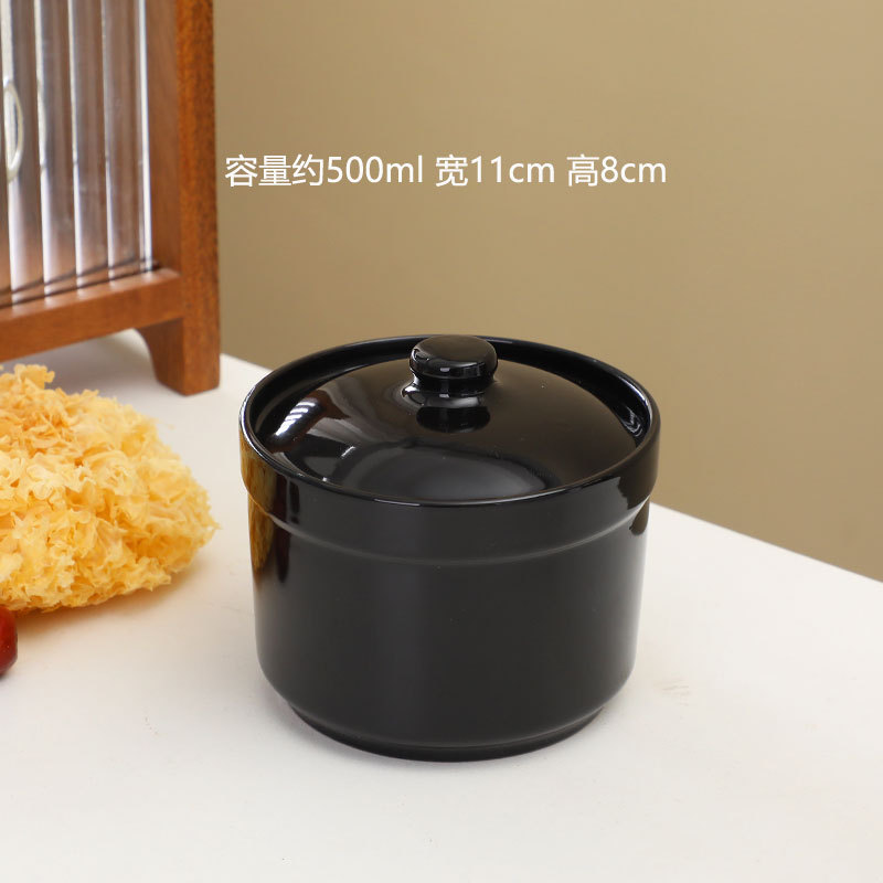 Taza de estofado de olla de barro guisada recta en agua, olla de estofado de una persona, olla de sopa con tapa, shaxian snack, nido de pájaro, olla de sopa hirviendo de cerámica