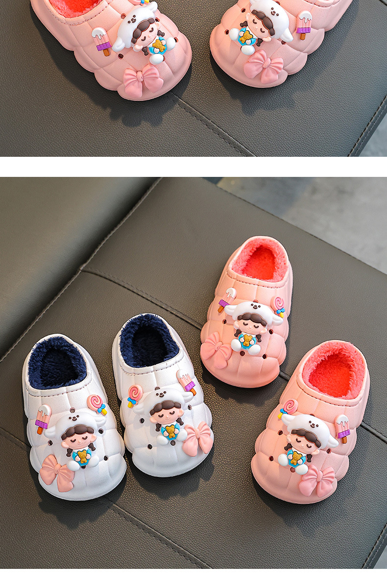 Bambini in inverno, ragazzi e ragazze, caldi neonati di peluche di età compresa tra 1 e 3 anni, borse per bambini impermeabili e pantofole di cotone_voghion.com