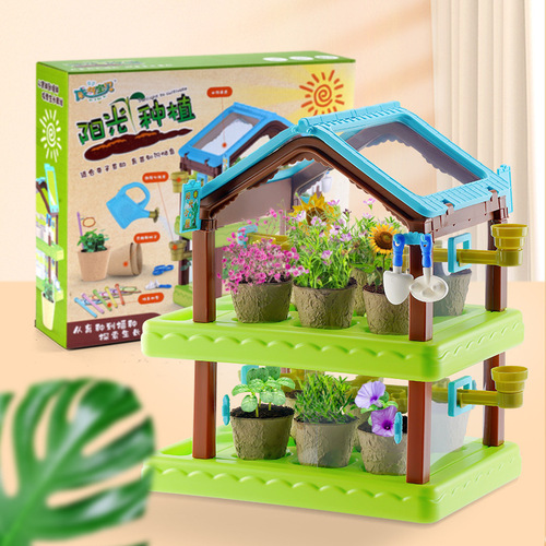 Mini Sunshine Grow House Plant Cultivation Cabin Children's Plant Observation Growth Interesting Scientific Experiment Planting Toy