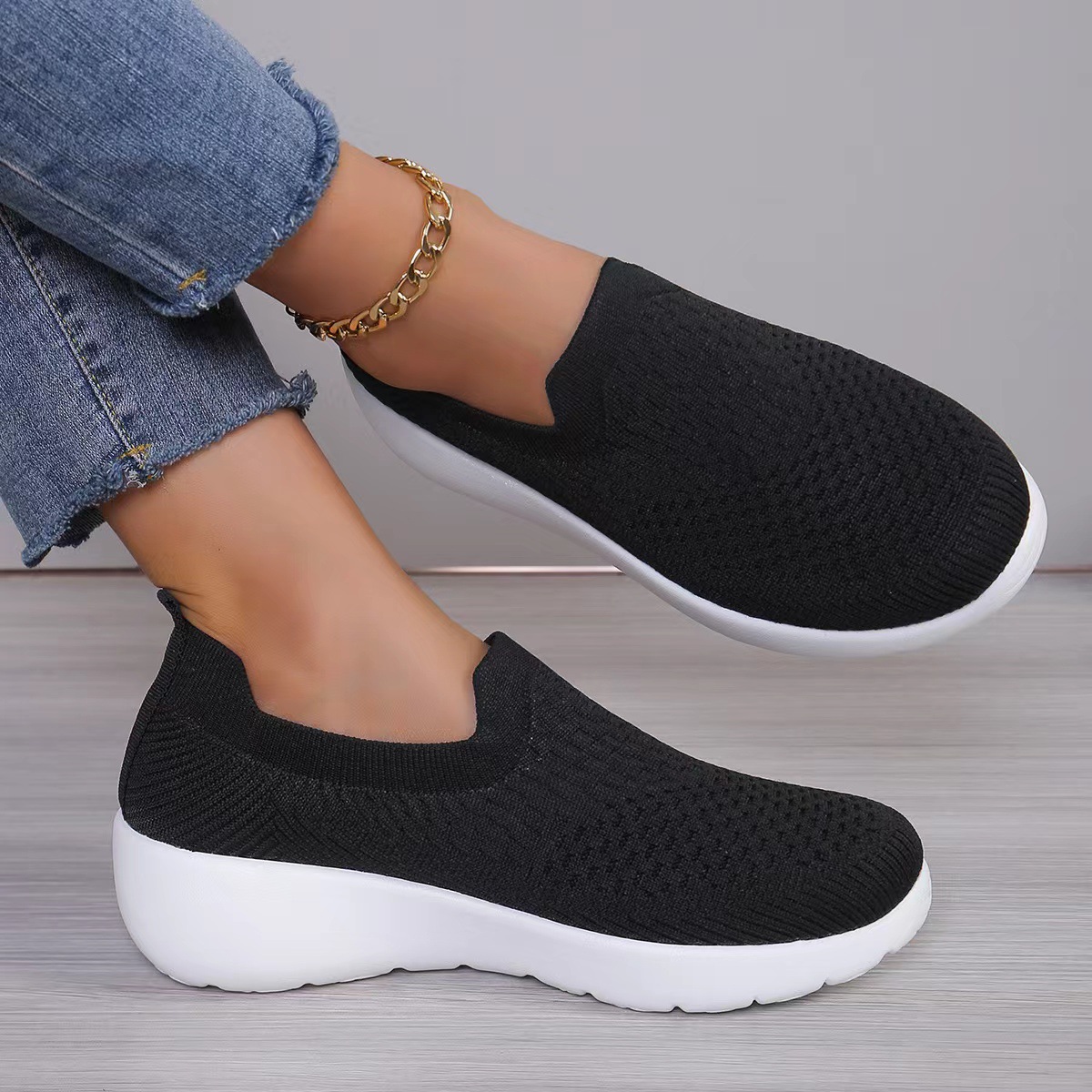 Unisex Sports Solid Color Round Toe Flats display picture 15