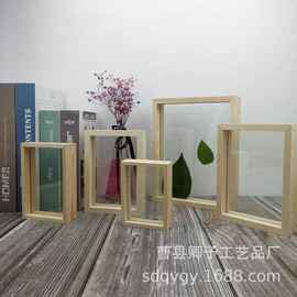 跨境创意礼品实木相框亚克力小夜灯一件图片情侣家庭装饰床头摆件