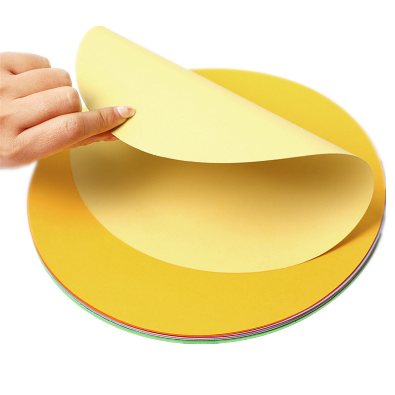 Round Cardstock Colored Drawing Paper Black White Kraft Paper Thickened Kindergarten Handmade Painting Thick Hard White Round Cardstock