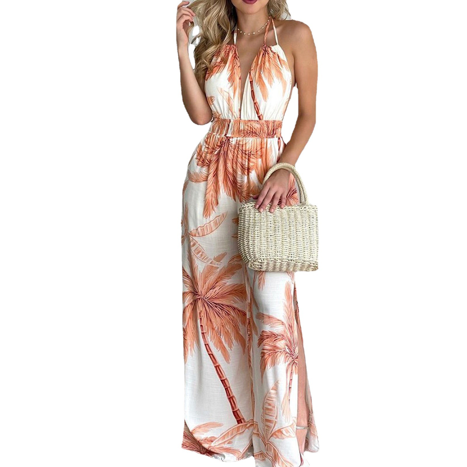 Women's Dress Digital Printing Colorful Jumpsuit Lady Dress