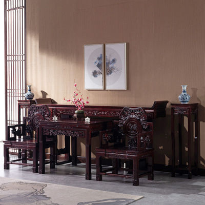 Chudo Six piece set Countryside The main room solid wood Chinese style ARMCHAIR Square table Narrow table Worship Knutsford household Bar a few