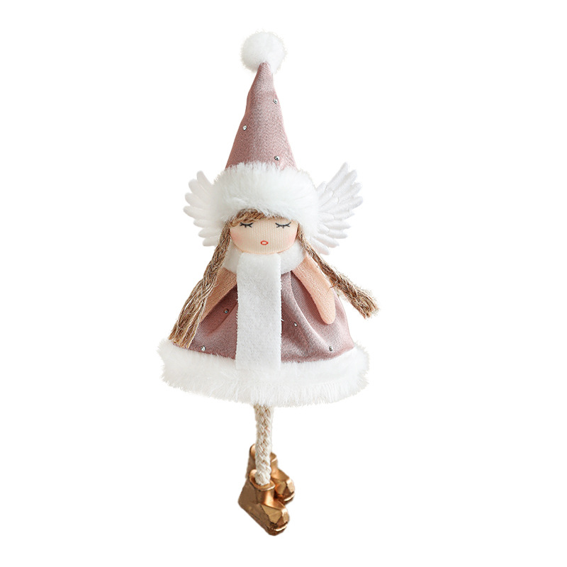 Nuevo de Navidad de peluche cuerno de ciervo ángel chica colgante árbol de Navidad colgante muñeca creativa muñeca decoración regalo