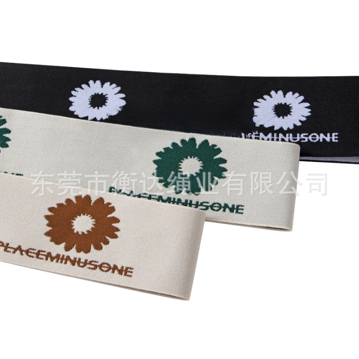 5cm pequeña correa elástica jacquard correa elástica al por mayor estirada de nylon elástica letras de goma ensanchadas cintura correa accesorios