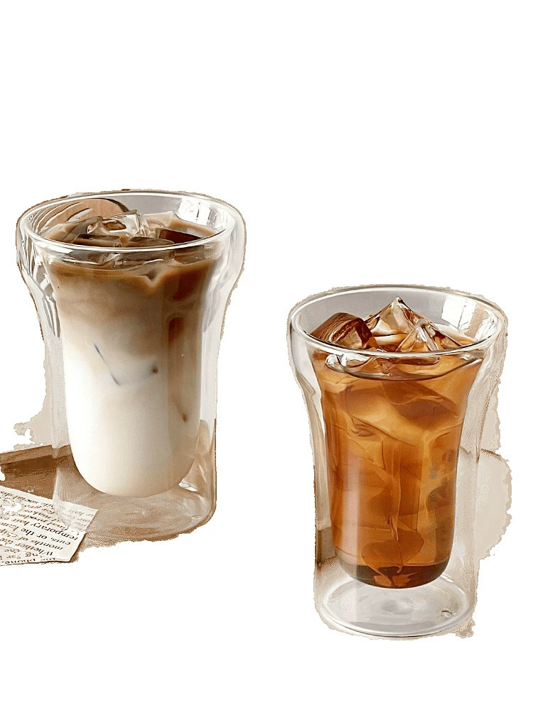 Transparent glass coffee creative tea cup, simple and elegant design