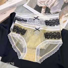 精品三条装魅丽翘宫廷点点内裤女性感无痕诱惑三角裤女火辣低腰