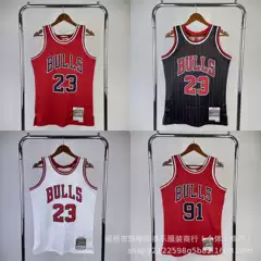 Mn Retro Heat-Pressed Jersey Bulls No. 23 91 Rodman 33 Pippen Sports Mesh Basketball Jersey Trendy Retro