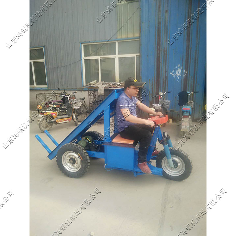 电动座驾式平板拉砖车  手摇自卸式运输车  建筑工地三轮背砖车