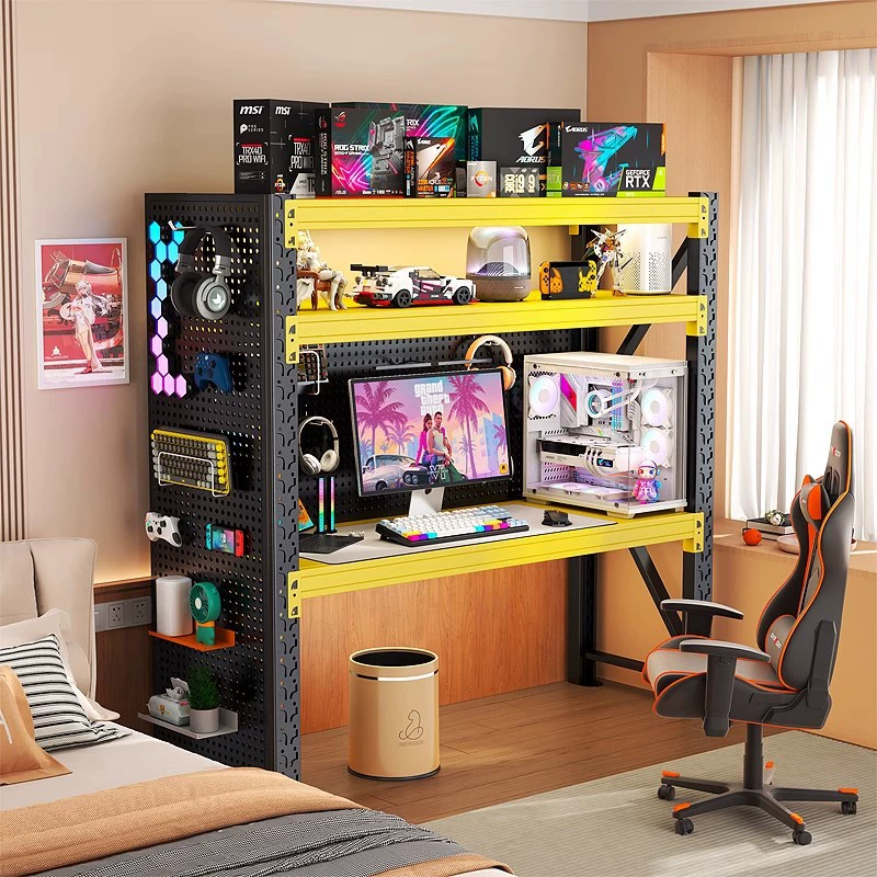 Компьютерный стол настольные простые полки киберспортивные столы diy многослойные стойки для хранения