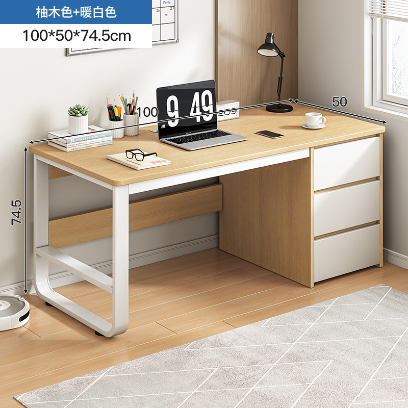 Mesa única - 100 cm de color teca