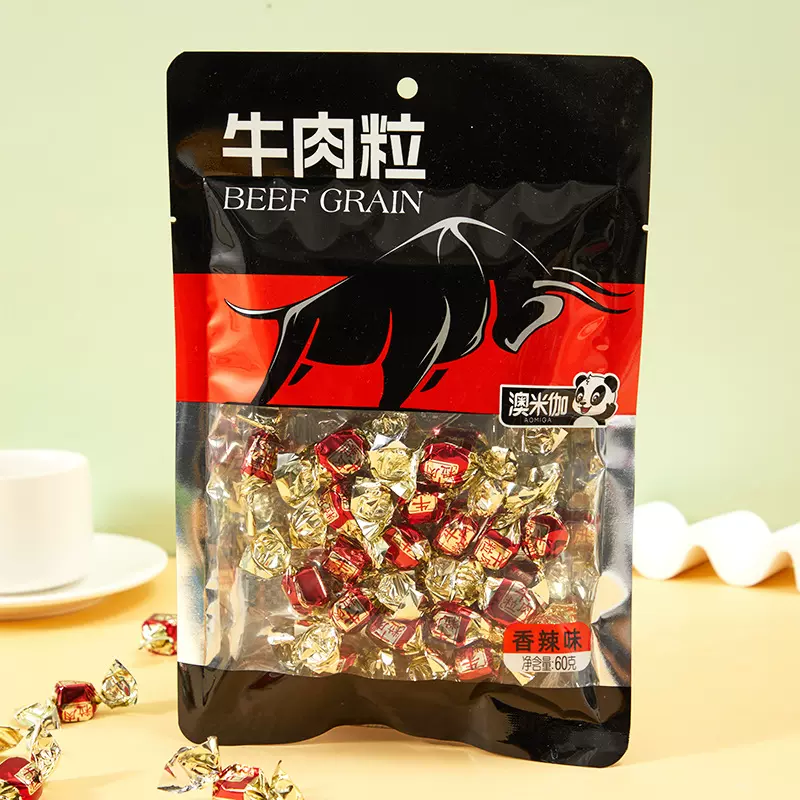 厚切香辣/五香/沙爹味牛肉粒60克肉类零食办公室小吃休闲食品风干