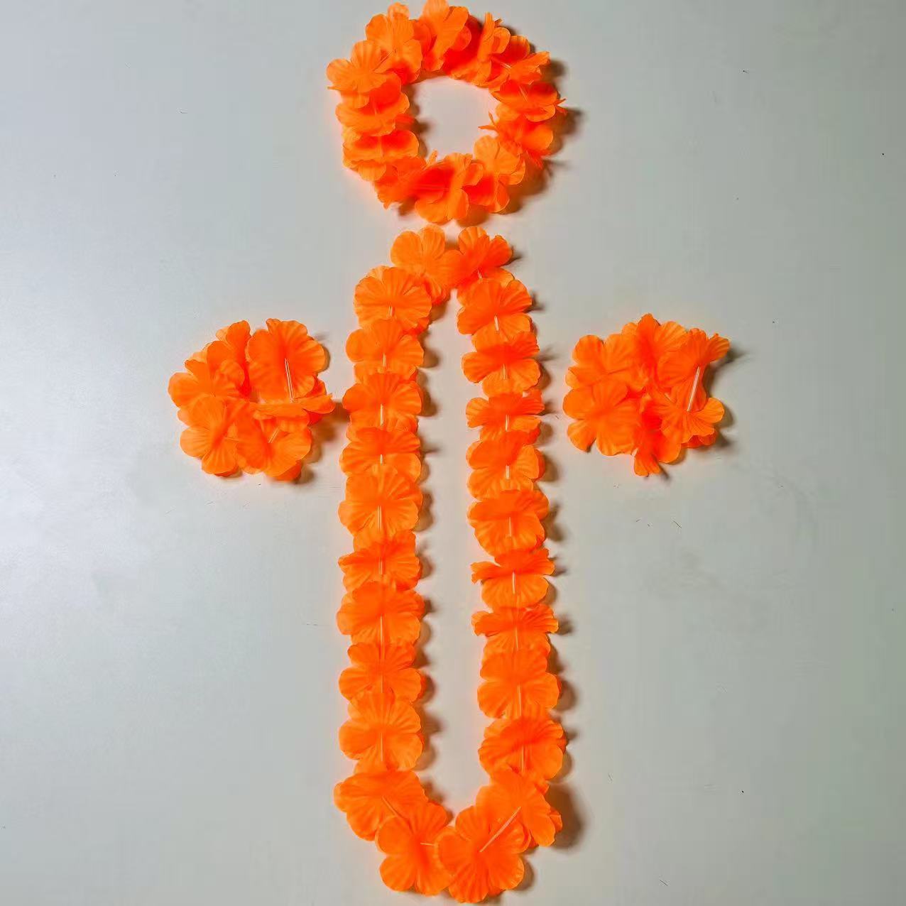 100cm Hawaian coronas 24 pares de eventos festivos multicolores fiesta fiesta creativa decoración de coronas de flores