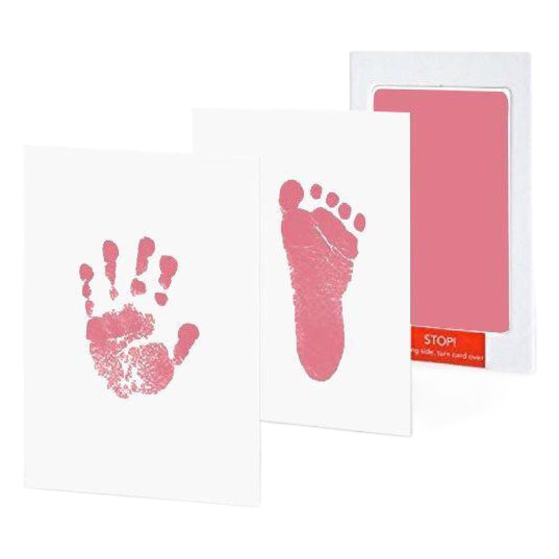 Newborn Baptism Products Baby Hand and Foot Print Handprint Table Baby Disposable Printing Oil Don't Wash Your Feet