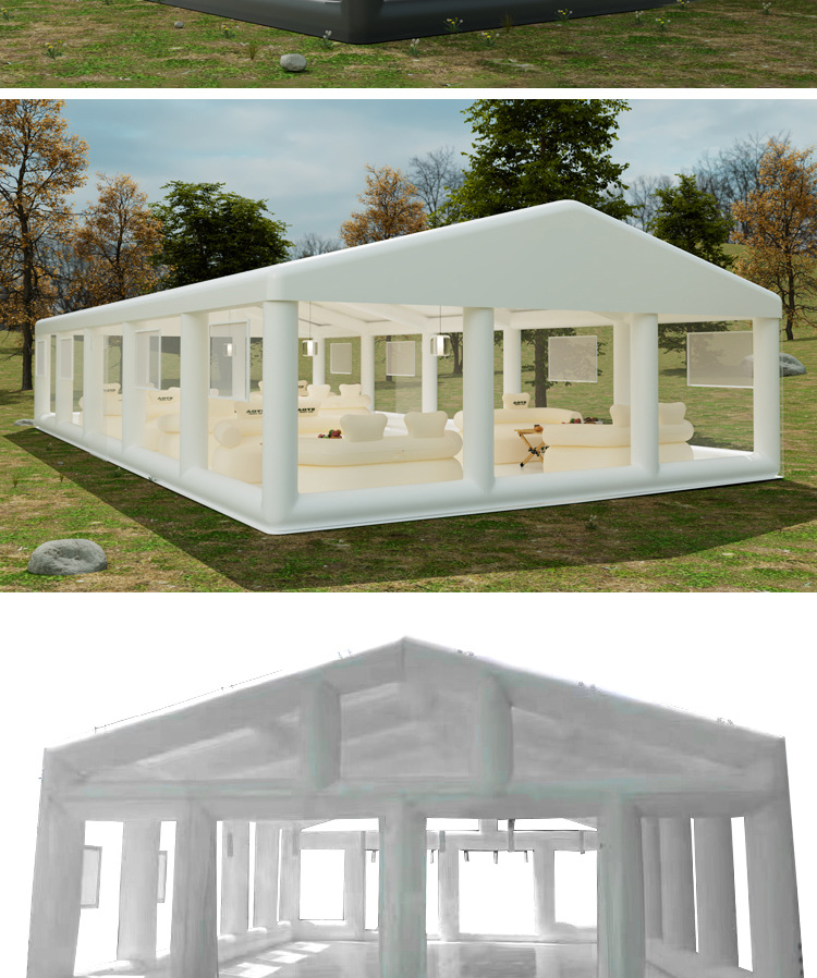Outdoor Mountain Camping Inflatable Tent, Food Stall, Night Market Accommodation, Thermal Insulation, Wind-Resistant, Transparent Tent, No Need for Setup