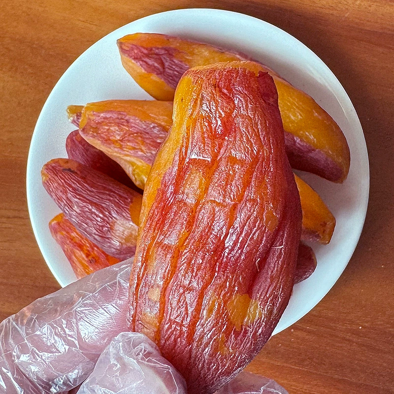 Прямые продажи 500 г мелкого картофеля с кожурой, сушёная сладкая картошка, оптовая варёная на пару сладкая картошка, мягкая, клейкая, сушёный фиолетовый картофель