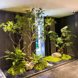 精品马醉木绿植造景橱窗植物室内仿真榕树装饰树大型假树简约景观