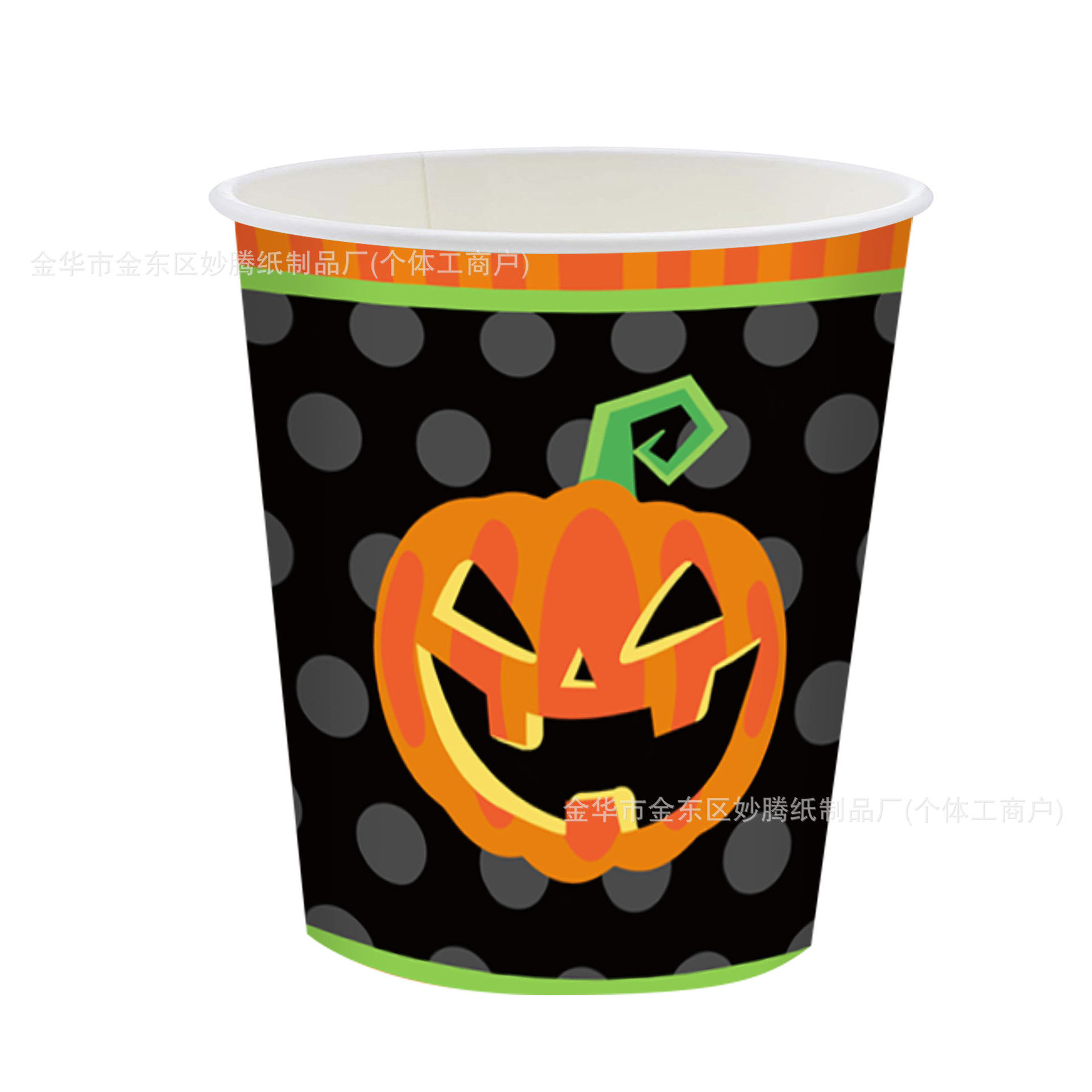 Nuevos productos transfronterizos calabaza tema de Halloween cubiertos desechables juegos de fiesta suministros bandeja de papel desechable image 6