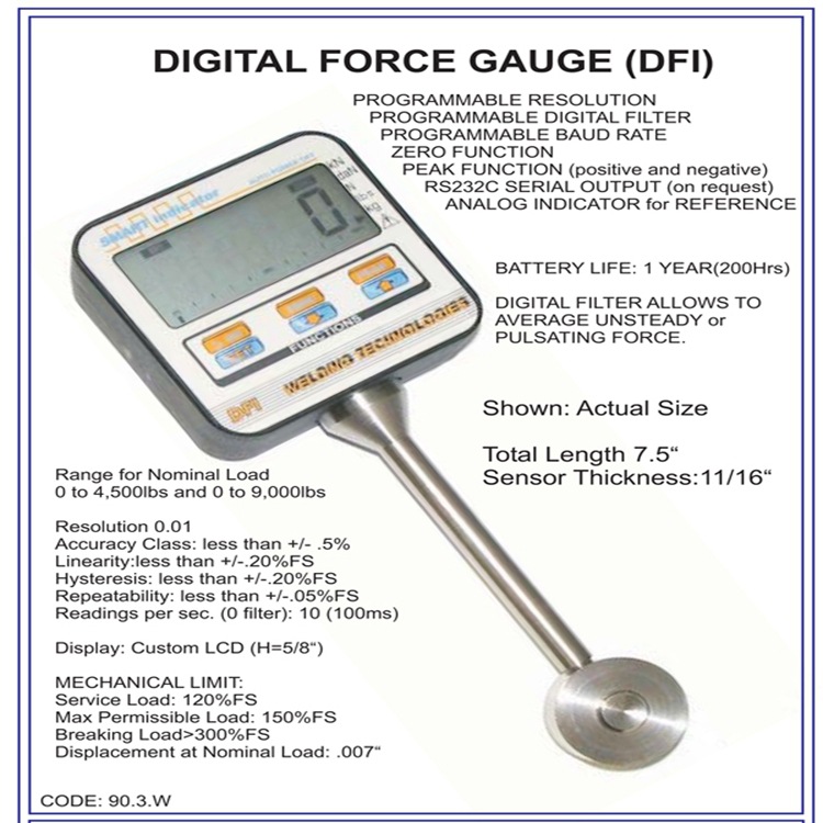 厂家点焊机压力测试仪碰焊机压力检测仪焊接压力表