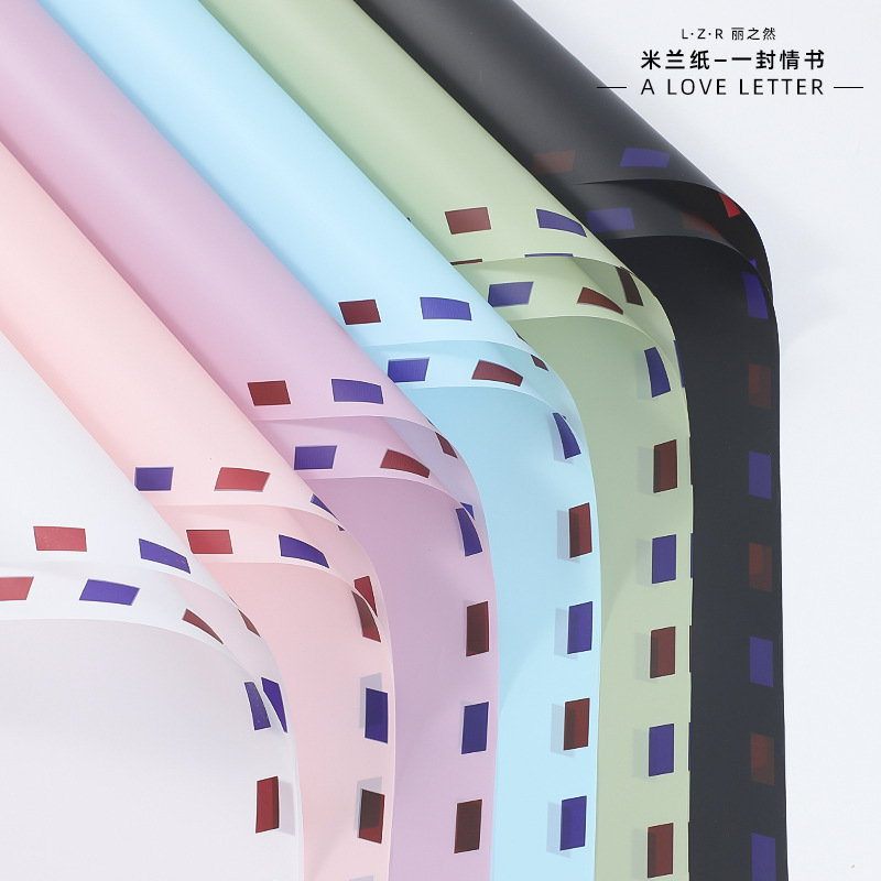 Lizgiran engrosada impermeable caja de regalo papel de embalaje de flores una carta de amor 20 unidades